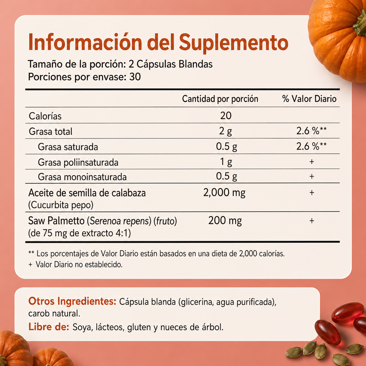 Folivara™ — Cápsulas de aceite de semilla de calabaza para un cabello más fuerte y abundante