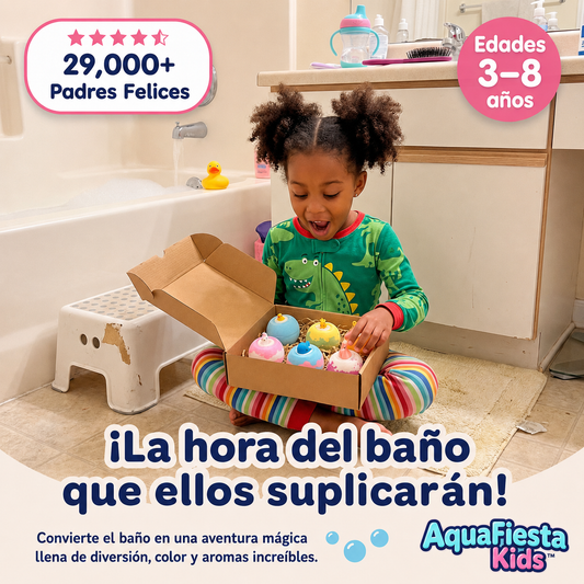 AquaFiesta Kids™ — La forma más divertida de hacer que los niños quieran bañarse