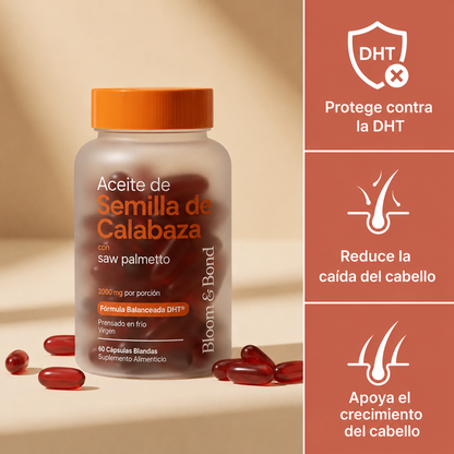 Folivara™ — Cápsulas de aceite de semilla de calabaza para un cabello más fuerte y abundante