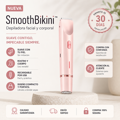 SmoothBikini™ — La rasuradora femenina para una zona íntima suave y sin irritación
